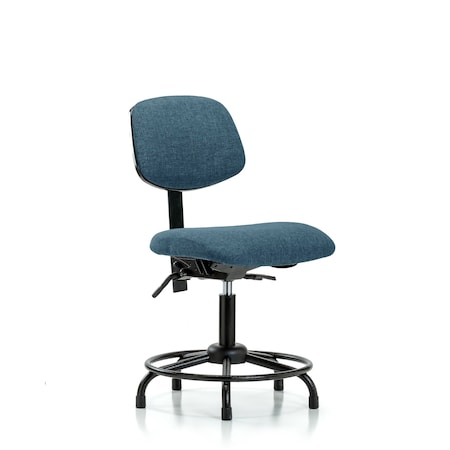 Blue Ridge Ergonomics Desk Chair Desk Chair, Fabric, RT Tilt Glides, Blu, No Arms, 19" to 24" Height, Fabric, Blue BR-FDHCH-RT-T1-A0-RG-F43