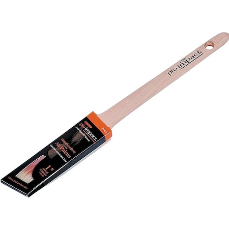 Linzer WC Paint Brush, 1 in W, 2 in L Bristle, Polyester Bristle, Sash Handle 2163-1