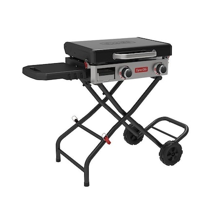 Dyna-Glo Folding Griddle, 25,000 Btu, Liquid Propane, 2-Burner, Side Shelf Included: Yes DGL350STTP