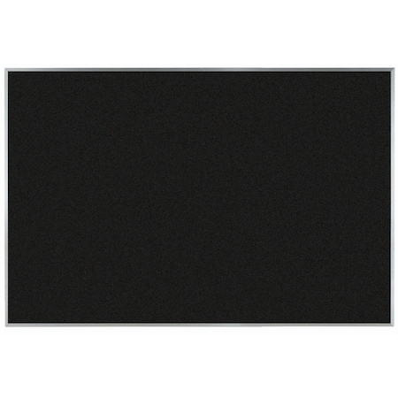 Aarco VIC Cork Bulletin Board w/ a Clear Satin Anodized Aluminum Frame, Black Olive 48''Hx72''W DW4872209