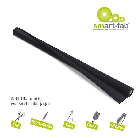 Smart-Fab Disposable Art & Decoration Fabric, Black, 48" x 40ft Roll 1U384804020