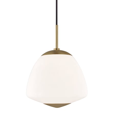 Mitzi Jane 1 Light Pendant 13.75 In. Aged Brass H288701L-AGB