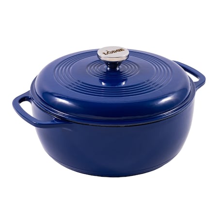 Lodge 6 Quart Indigo Enameled Cast Iron Dutch Oven EC6D32