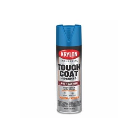 Krylon Industrial Tough Coat Advanced with Rust Barrier Technology Spray Paint, 15 oz, Safety Blue, Gloss, 6PK 425-K00249008