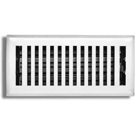 Sierra Grates 4 in. H X 12 in. W Powder Coat Steel, White Floor Register CTP412-WHT