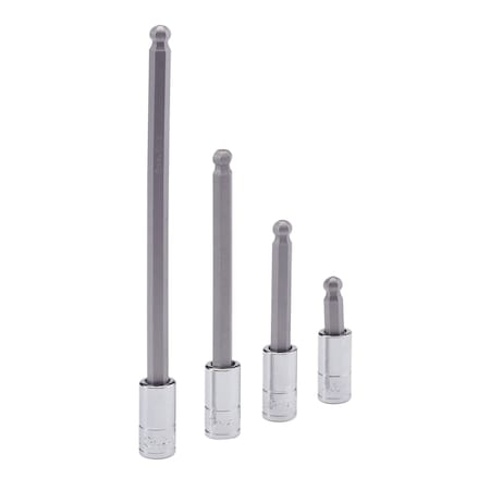 Genius Tools 1/4in Dr. 6mm Wobble Hex Bit Socket 100mmL 208+4536