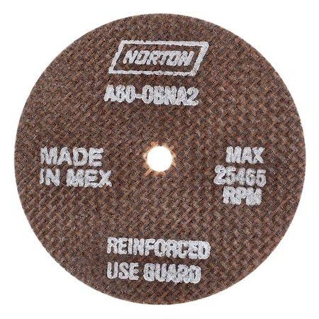 Norton Abrasives Abrasive Cut-Off Wheel, Type 1, 8 in Dia, 0.035 in Thick, 1 1/4 in Arbor Hole Size, Aluminum Oxide 66253042980