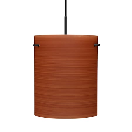 Besa Lighting Besa Tamburo 8 Pendant, Cherry, Black Finish, 1x 100W MAX E26 Base 1JT-4006CH-BK