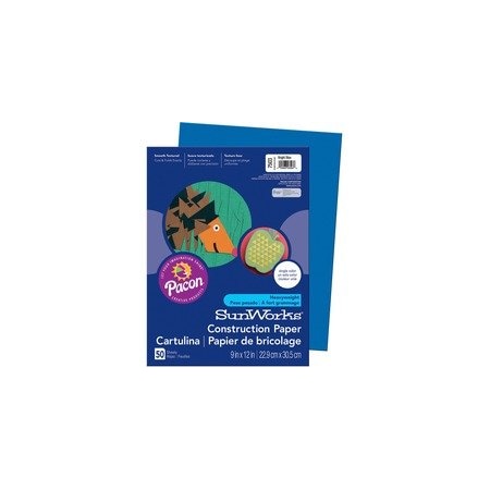 Sunworks Paper, Construction, 9" x 12", Blue, 50PK 7503