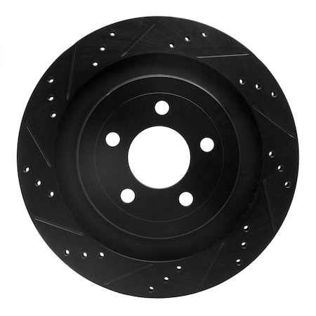 Dynamic Friction Co DFC Brake Rotor - Drilled and Slotted - Black 633-54074L
