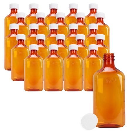 Oasis Amber Plastic Graduated Ovals 8 oz, 25PK OVAL8EACHX25PK