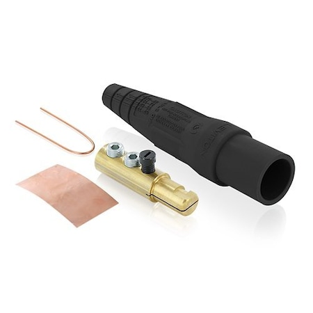 Leviton Single Pole Inline, 190 A, Male, Black 16D44-UE