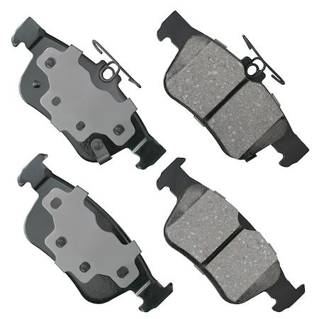 Akebono Proact Ultra Prem Ceramic Disc Brk Pads, Act1878 ACT1878
