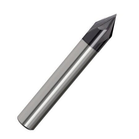 Monster Tool 4 Flute Chamfer Mill, Single End, 3/4in diameter, 90 Deg included angle, AlTiN Finish 209-094750B