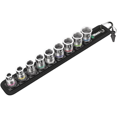 Wera Belt B 1 Zyklop socket set with holding function, 3/8 in drive, 10 pieces 5003970001