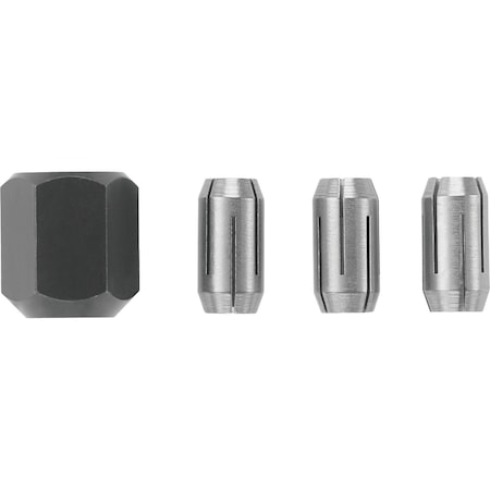 Rotozip 1/8'' 5/32'' 1/4'' Collet Nut Kit, 4-Pieces CN1