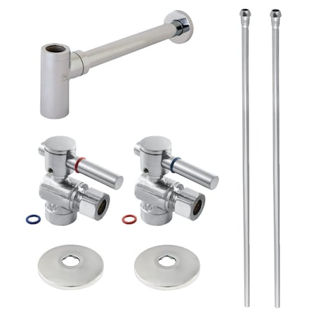 Kingston Brass Plumbing Sink Trim Kit with Bottle Trap, Polished Chrome CC43201DLLKB30
