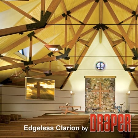 Draper Draper Edgeless Clarion 106" Fixed Frame Projection Screen - 16:9 - Grey XH600V - 52" x 92" - Wall Mount 255040