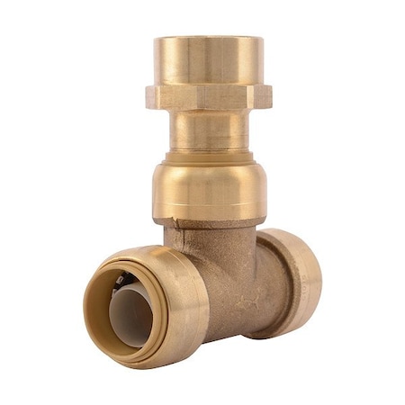 Sharkbite Tee, Brass, Push-Fit7/8", 3/4", FNPT3/4" U462LF