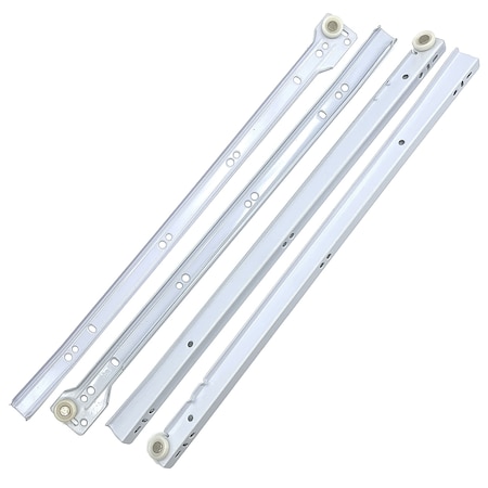 Laurey Bottom Mount Euro-slide 18in White One Kit For One Cabinet 10518