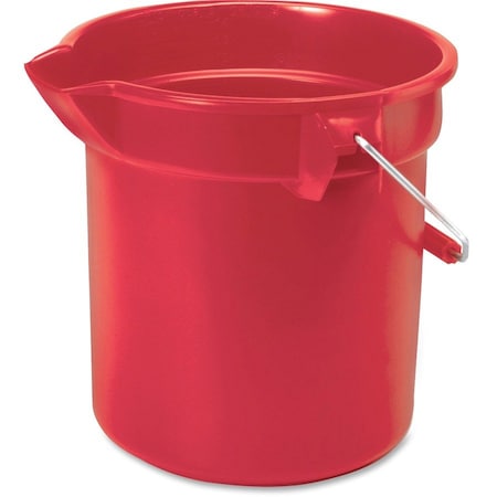 Rubbermaid Commercial Brute 14-quart Round Bucket, 11.2" H, Red, Steel; Plastic RCP261400RD