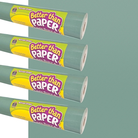 Teacher Created Resources Better Than Paper Bulletin Board Roll, 4ft. x 12ft., Retreat Green, 4PK 32476