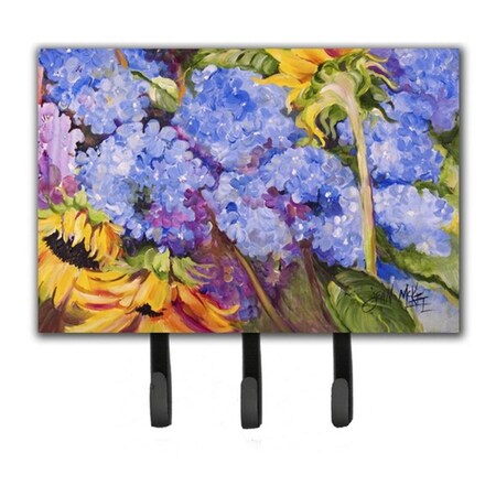 Carolines Treasures Hydrangeas And Sunflowers Leash and Key Holder JMK1119TH68