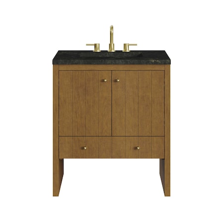 James Martin Vanities Hudson 30" Single Vanity, Honey Oak w/ 3 CM Phantome Eclos Top 435-V30-HNO-3PHT