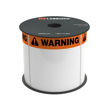 Labeltac LabelTac 4 and Pro Model Die-Cut Warning OSHA Header Roll 4in x 4in, 200 labels per roll LT44WARN