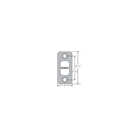 Kwikset Deadbolt Strike, Bright Polished Brass 85063-3
