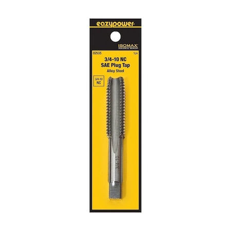 Isomax Straight Flute Tap, 3/4-10 Thread, UNC Thread, Plug Chamfer 82535