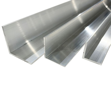 Online Metal Supply 1 in x 1 in x 1/8 in x 17 in, 6063-T52 Aluminum Angle 63SCANG1W1T0.125L17.1