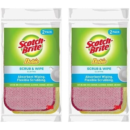Scotch-Brite Dobie Scrub and Wipe Cloth, 2PK 9057-2