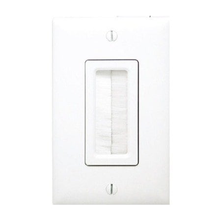 On-Q Cable Access Wall Plate, White - 1-gang - White WP1014WHV1