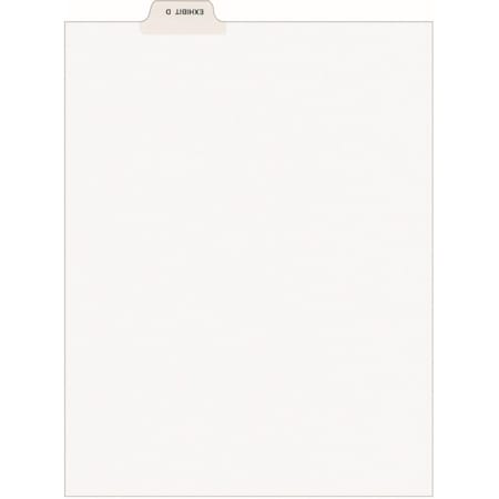Avery Dennison Avery, Avery-Style Preprinted Legal Bottom Tab Divider, Exhibit D, Letter, White, 25PK 11943