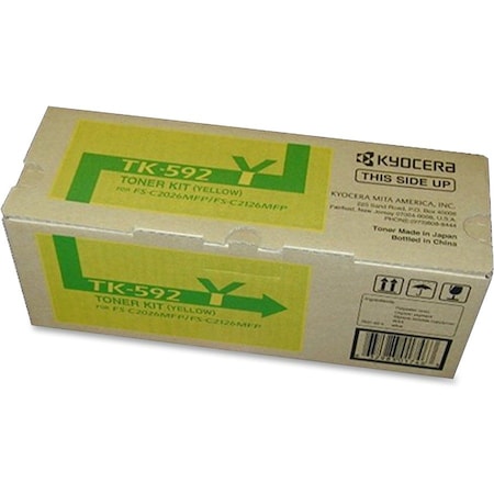 Kyocera TK-592Y Original Laser Toner Cartridge, Yellow, 5000 Pages TK592Y