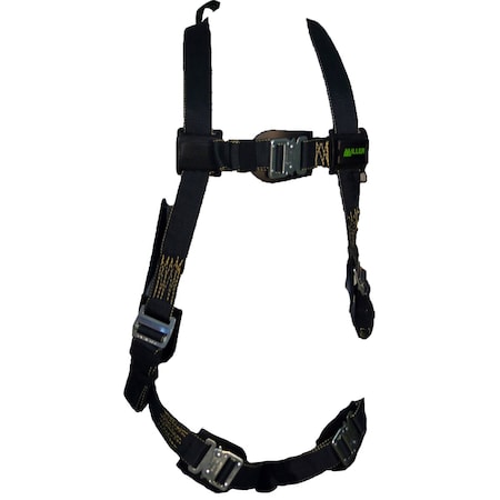 Miller Heavy-Duty Kevlar/Nomex Welding&Arc Flash Rated Full-Body Harness, Quick Connect Buckles w/Back D-Ri 850KQC/UBK