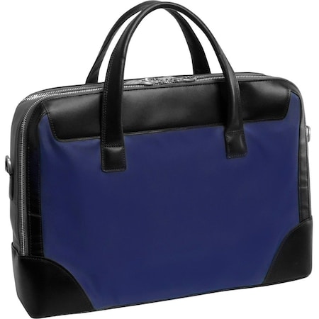 Mckleinusa McKlein USA  17 in. N Series Harpswell Nylon Dual Compartment Laptop Briefcase - Navy 18567