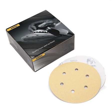Mirka Abrasives 23612120 23 Series Semi-Open Coated Grip-On Sanding Disc, 5 in, P120 Grit, Aluminum Oxide-50 pieces 23-612-120