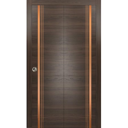 Sartodoors Sliding Closet Bi-fold Doors Planum 1010 Solid Core Modern Interior PLANUM1010BF-CA-48 x 84 (2* 24x84)