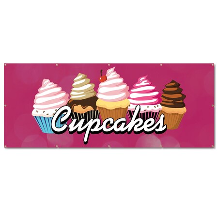 Signmission Cupcakes, 48 Inch, Banner B-120-30367