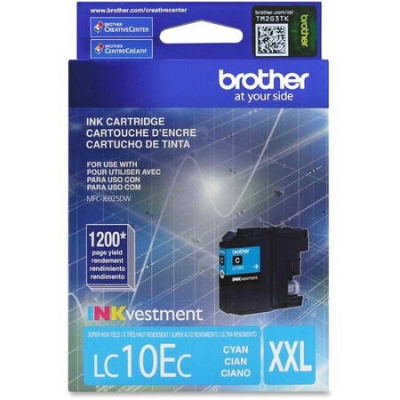 Brother Super High Yield XL Cyan Ink Cartridge LC10EC