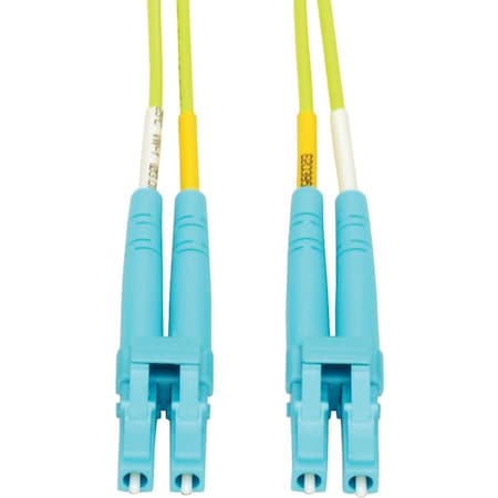 Eaton Tripp Lite Series 100G Duplex Multimode 50/125 OM5 LSZH Fiber Optic Cable LC/LC, Lime Green, 2 m N820-02M-OM5