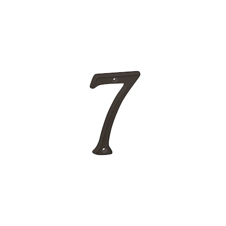 Ives House Number, Character: 7, 4 in H Character, Bronze Character, Solid Brass SC2-3076-716