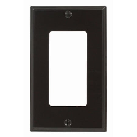 Leviton Decora Wallplate, Standard Size, Gang 1, Brown 80401-N