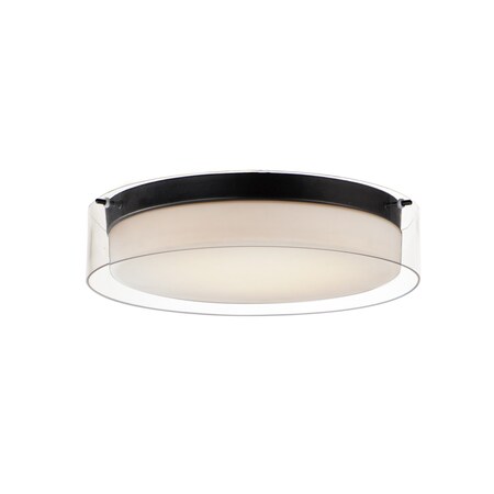 Maxim Duo 16'' Round Flush Mount 12284CLSWBK