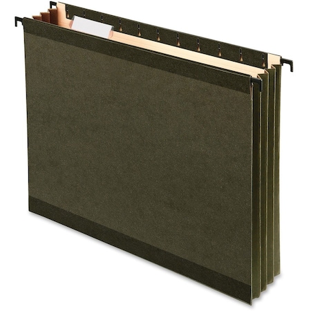 Tops Business Forms Pendaflex, SUREHOOK HANGING POCKET FILE, LETTER SIZE, 1/5-CUT TAB, STANDARD GREEN, 4PK 09217
