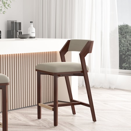 Manhattan Comfort Patricia Counter Stool  in Linen CS023-LN