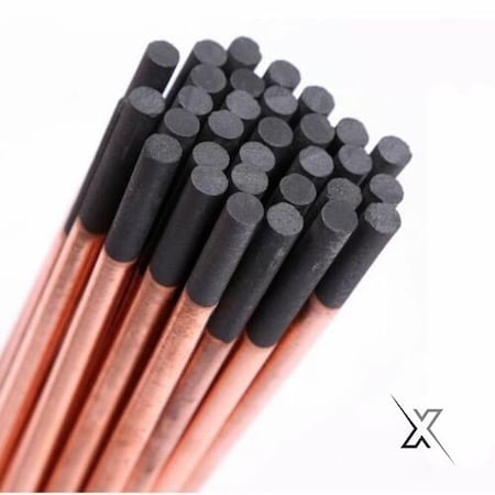 Xtrweld Gouging Carbon Electrodes, Pointed, Copper Coated, 1/2inDia. x 12in L, 50PK AACCPTD1212
