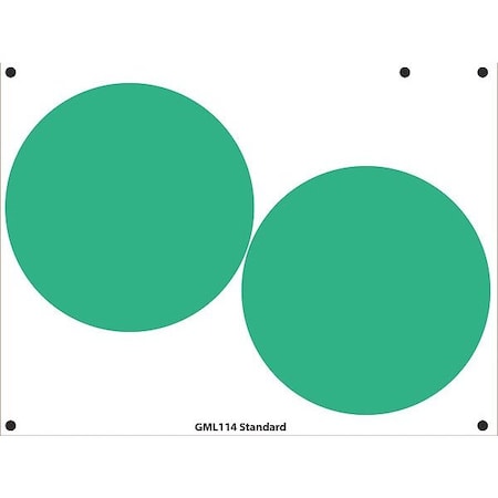 Accuform Gauge Marking Labels, 6" dia., Green, PK2 GML114GN